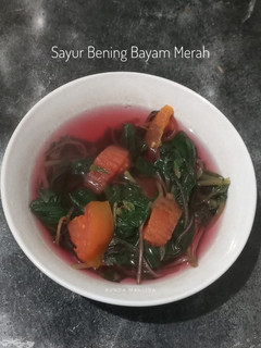 Foto resep Sayur bening bayam merah
