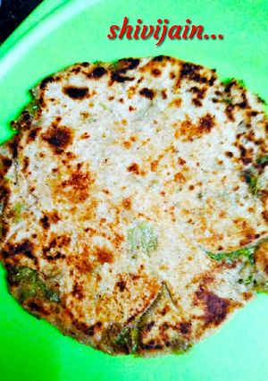A picture of Lauki ke chilko ka paratha.