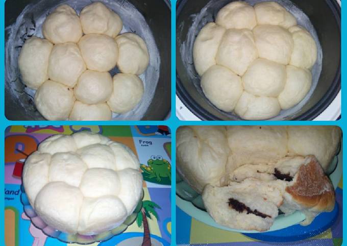 Roti Awan Isi Coklat (menggunakan magic com dgn 1 telur)