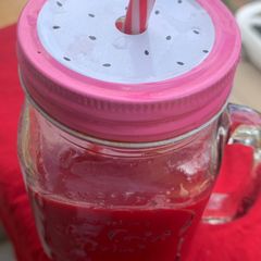 A picture of Pink juice for a noble cause.