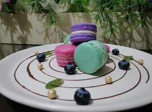 Una foto de Macarrons con merengue francés