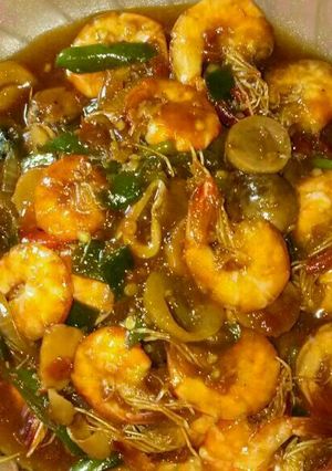 Foto resep Udang Jamur saus tiram Simple