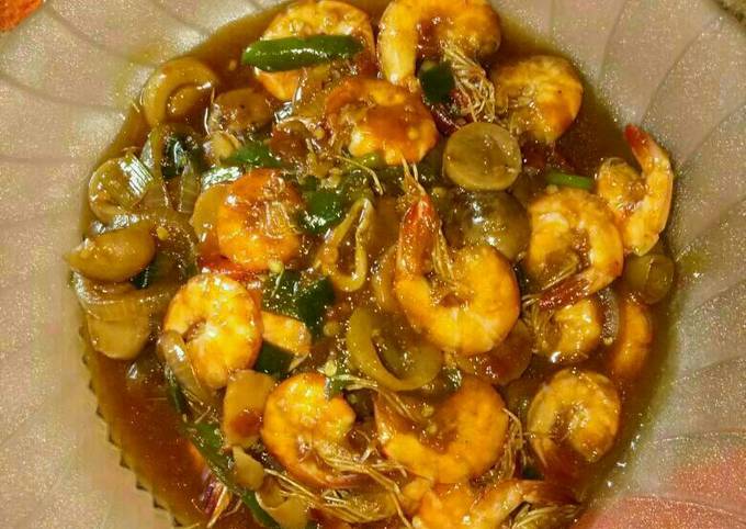 Masak Udang Jamur Saus Tiram - Alfredrkc