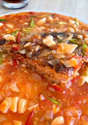 Hình của món Cá hồi sốt cà chua.
