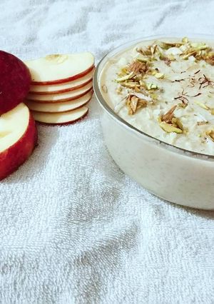 A picture of Apple 🍎 kheer.