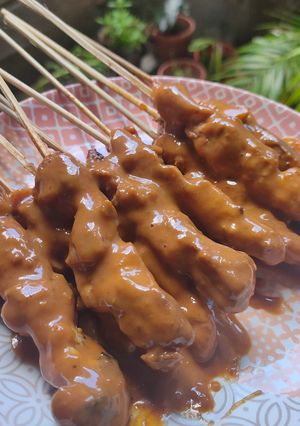 Foto resep Sate ayam bumbu kacang