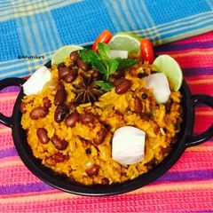 A picture of Kidney Beans/Rajma Pulao/Khichdi.