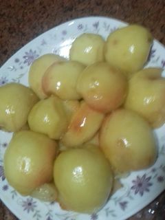 صورة لوصفة كومبوت الخوخ 😍