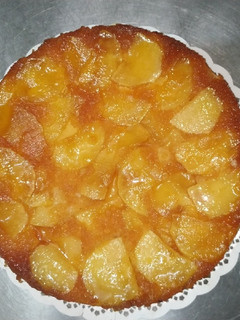 Una foto de Tarta invertida de manzana