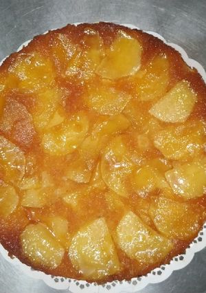 Una foto de Tarta invertida de manzana