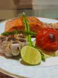 Grilled Salted Salmon Steak