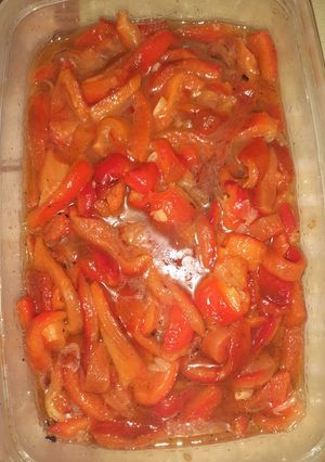 Una foto de Ensalada de pimientos asados