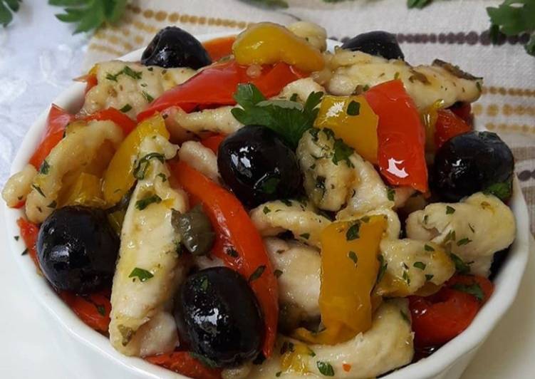 Straccetti di pollo con peperoni