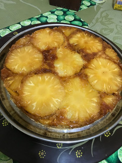 Una foto de Torta invertida de piña