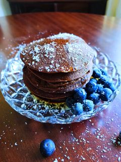 Foto de Panquecas de Coco e Chocolate 😍🍫