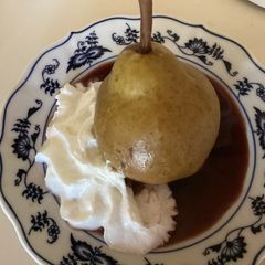 A picture of California Farm Wine Poached Pears.
