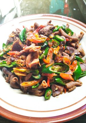 Foto resep Tumis jeroan pedes manis