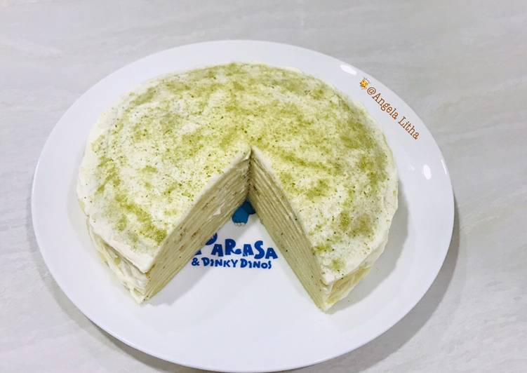 Resep Crepe cake buah naga yang Bikin Ngiler