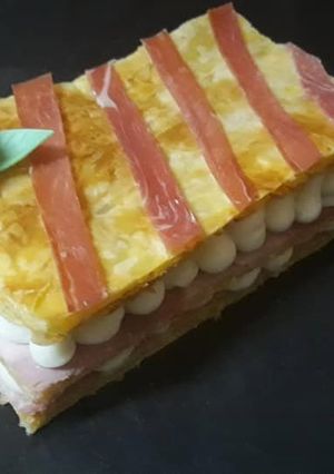 Une photo de Mille feuille salé