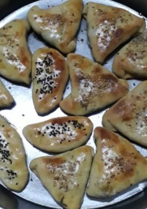 صورة لوصفة فطائر بالسلق والقريشة