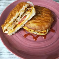 A picture of Paneer burger.