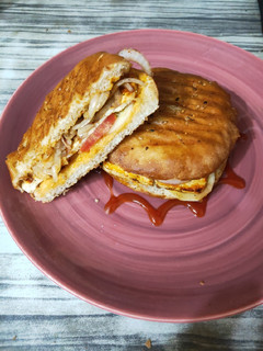 A picture of Paneer burger.