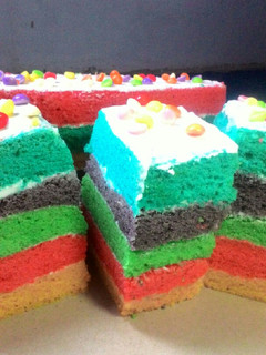 Foto resep Steamed Rainbow cake