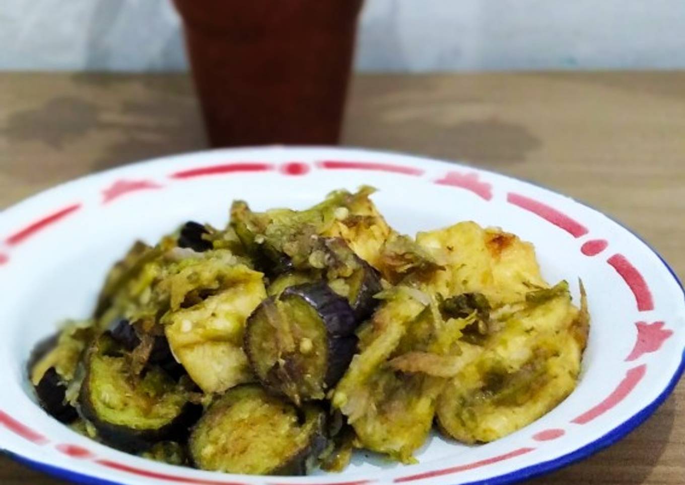 Terong tahu udang rebon cabai hijau
