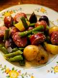 Kielbasa Potato Green Bean Bake