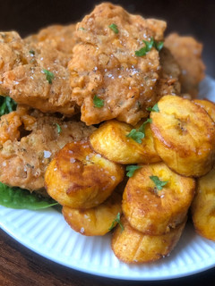 A picture of *EASY* Vegan “salt fish” Fritter.