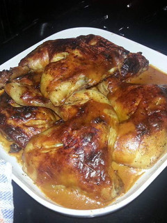 A picture of Baked Chicken Thighs in Sauce.