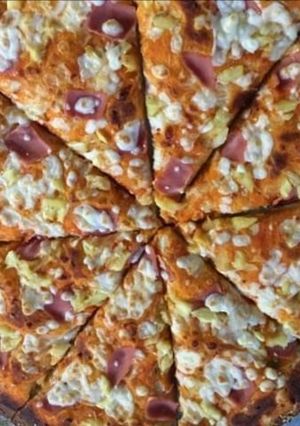 Una foto de Pizza hawaina