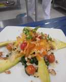 Ensalada de aguacate, bledo y papaya pintona