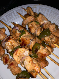 A picture of Chicken kebab.