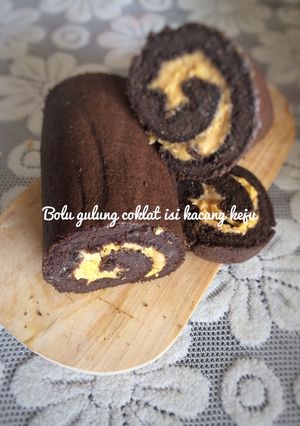 Foto resep Bolu gulung coklat isi kacang keju#ketopads_cp_ketobeticcake
