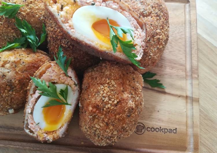 Easiest Way to Make Award-winning Smoked Salmon Scotched Eggs