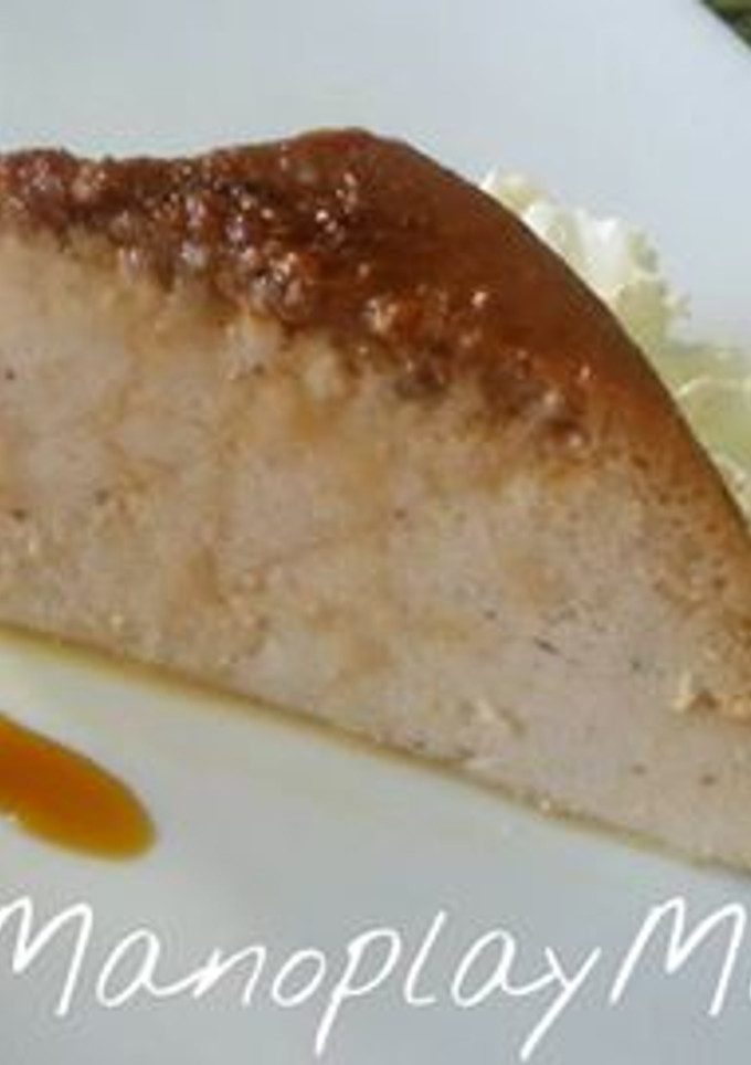 Una foto de Flan de mascarpone con mermelada de cerezas en gme, gmf y tradicional