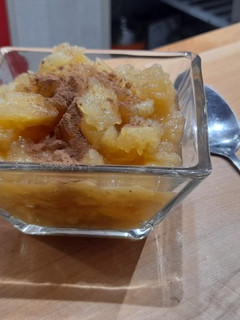 Una foto de Compota de manzana express