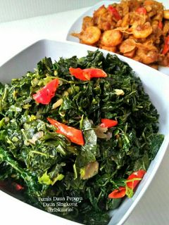 Foto resep Tumis Daun pepaya Daun singkong, no pahit, no msg