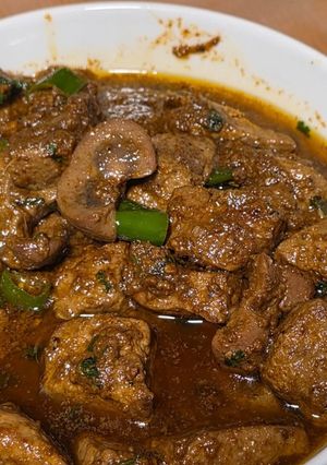 A picture of Beef liver-kidney fry.