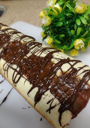 Una foto de Budín de coco y dulce de leche súper fácil