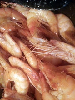 A picture of Sauteed Shrimp (vinegar & garlic-butter dipping sauce).
