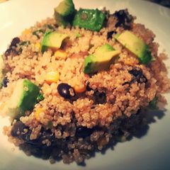 A picture of Mexican quinoa pilaf.