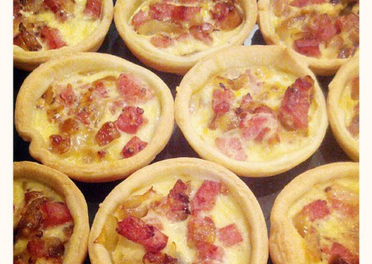 Step-by-Step Guide to Prepare Ultimate Caramelized onion &amp; bacon mini quiche