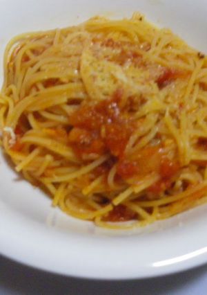 A picture of Simple and Delicious♡ Tomato Spaghetti.