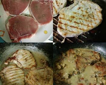 Without Fail Cooking Recipe Grilled x Pan Fried Pork Chop in Mushroom Gravy Most Delicious