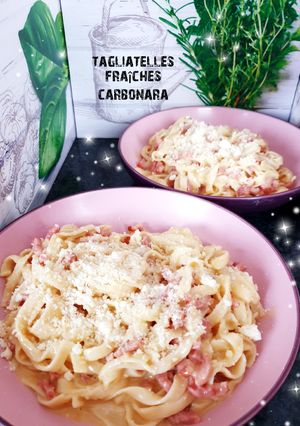 Une photo de La recette véritable à la carbonara 😋
