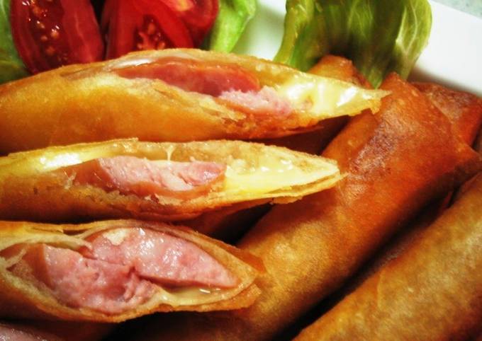 Steps to Make Speedy Easy Spring Rolls with Cheese and Wieners