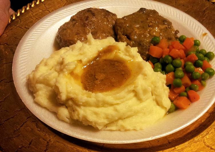 Easiest Way to Make Homemade Grandma&#39;s Salisbury Steaks and Gravy