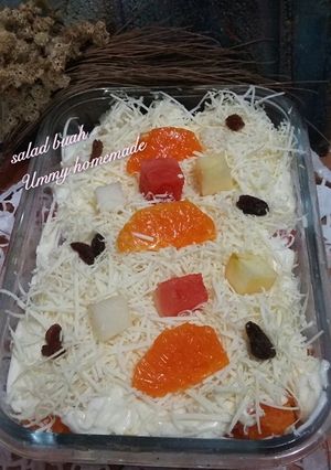 Foto resep Salad buah sederhana